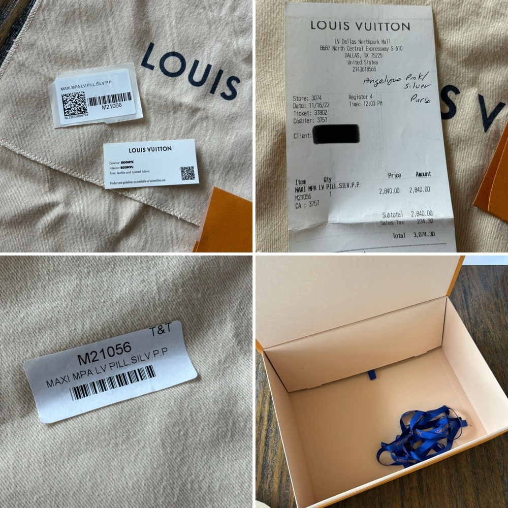 LOUIS VUITTON Econyl Monogram Pillow Maxi Multi Pochette Accessories Silver Pink - Picture 15 of 15